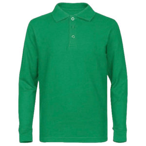 Long Sleeve Polo - Kelly Green