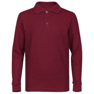 Burgundy Long Sleeve Uniform Top