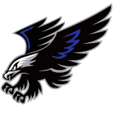 SchoolLogo Hawk With Blue Stripes