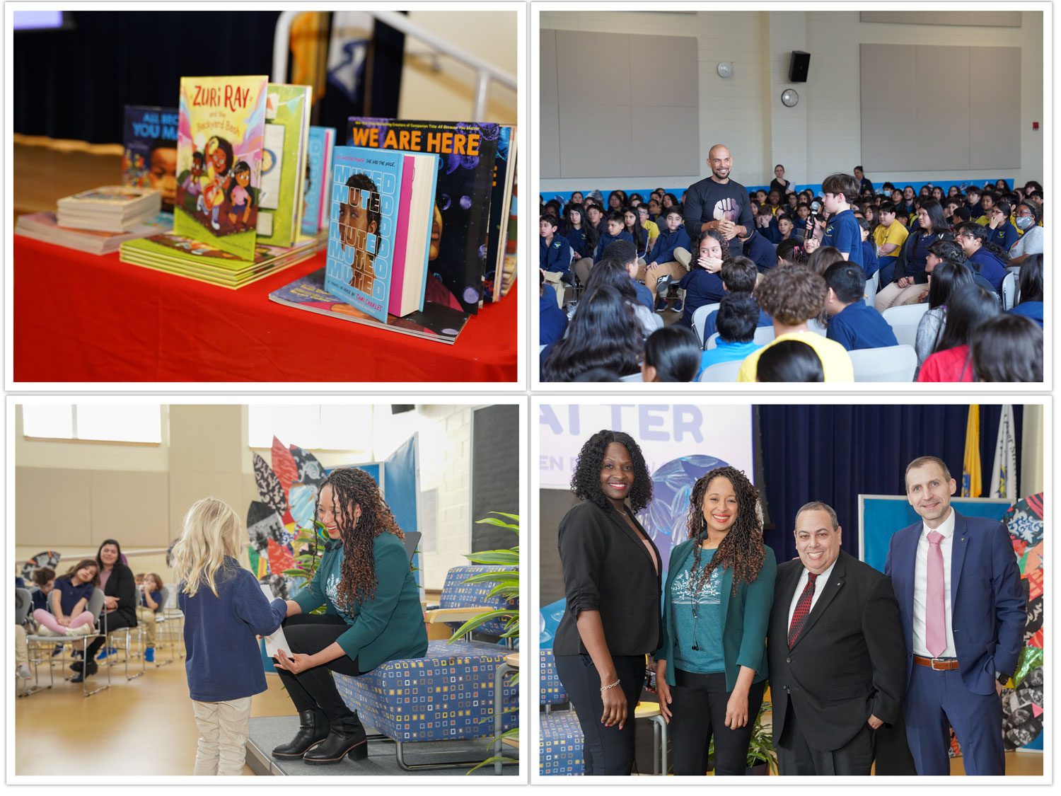 Author Tami Charles visiting Oliver Street School