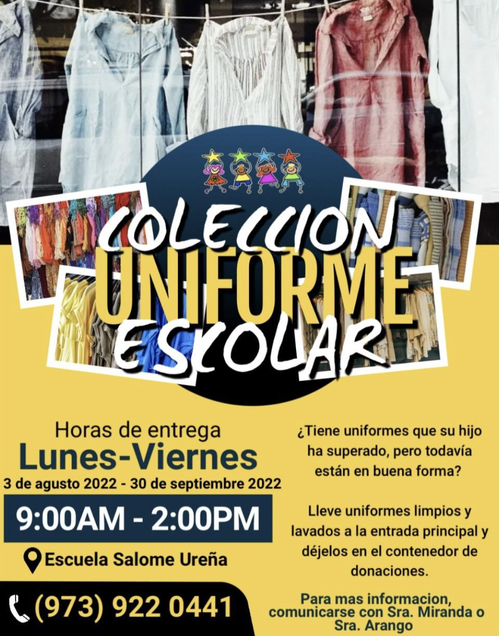 School Uniform Drive 2022 (Spanish)