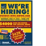 DISTRICT-WIDE HIRING FAIR SATURDAY, MAR 16, 2024 • 10AM-1PM SCIENCE PARK HIGH SCHOOL - 260 NORFOLK ST, NEWARK, NJ ALL TEACHERS (HIGH SCHOOL & ELEMENTARY - ALL CONTENT AREAS)