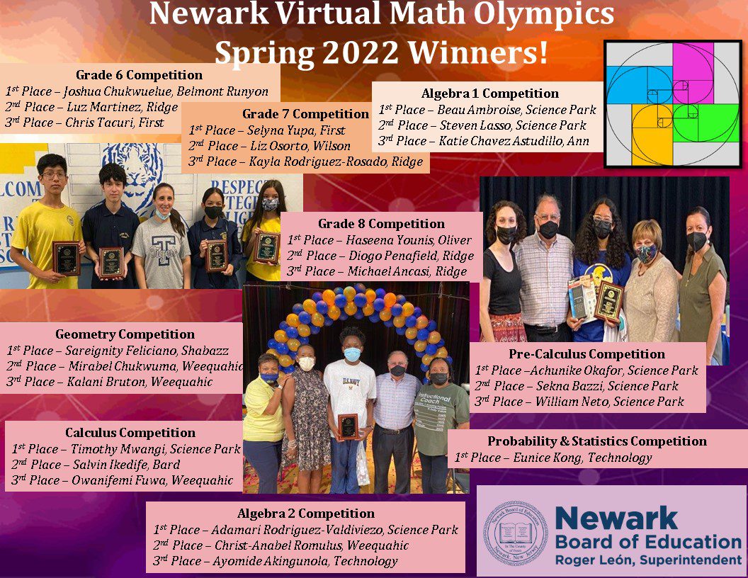 Virtual Math Olympics 2022 Winners Flyer