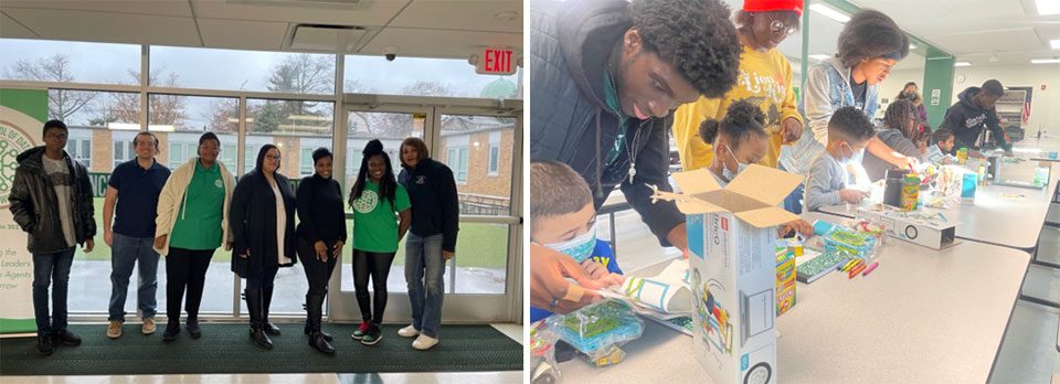 Office of Early Childhood Executive Director Yolonda Severe visits Newark School of Data Science and Information Technology where Preschoolers engage in a robotics session with high school students