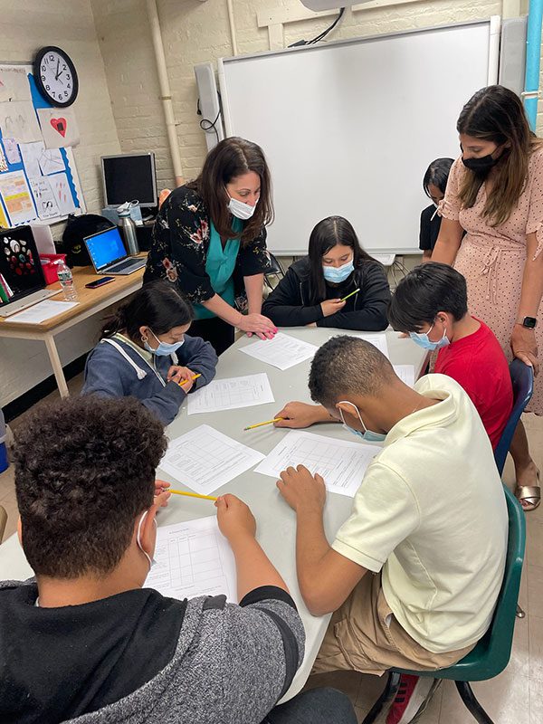 Peer Coaching session at Roberto Clemente alongside the Office of Bilingual Supervisor