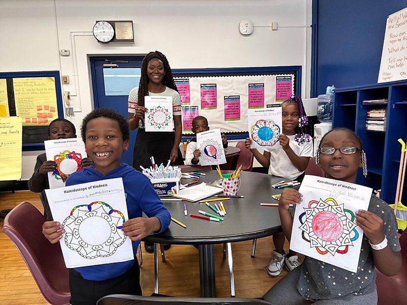 Students at Chancellor Avenue summer learning site participate in a Social Emotional Learning activity