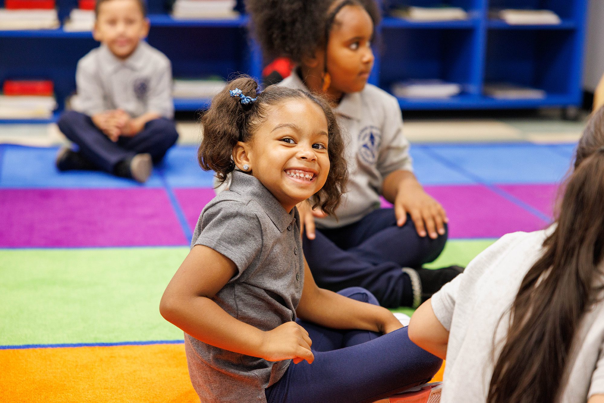 Nelson Mandela Elementary School Pre-K student on the first day of classes.