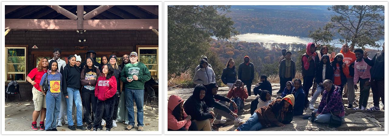 Students from Arts and Weequahic High Schools attend leadership retreats at Camps Ockanickon in Medford, NJ and Fairview Lake YMCA in Newton, NJ